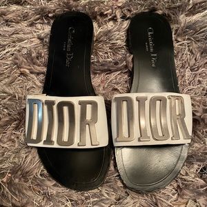 Christian Dior white sandals size 38.5